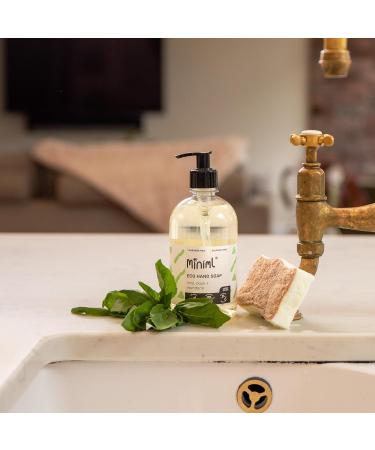 Miniml Hand Soap Wash Liquid 500ml - Lime Basil & Mandarin Infused Eco Friendly Hand Washing Liquid Gel for Soft and Sensitive Skin Care - 100% Vegan & Cruelty Free - Buy Online on GoSupps.com