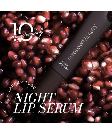 Fitglow Beauty | Night Lip Serum 10 Year Anniversary | Lip Sleeping Mask | Plant-Powered Natural Overnight Lip Mask Treatment | Hydrating Moisturizer for Dry Cracked Chapped Lips | 1 (12g) Tube Clear Single Anniversary Edi  - Buy Online on GoSupps.com