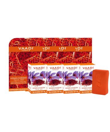 Vaadi Herbals Value Kesar Chandan Facial Bars with Extract of Orange Peel 25gm x 4