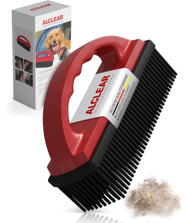 ALCLEAR 9519 Animal Hair Brush - Effortlessly Remove Pet Hair from Car Upholstery & Carpets - Red - Buy Online on GoSupps.com
