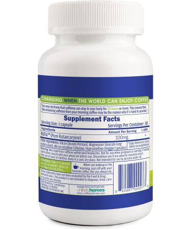 Ruta Daily De-Caffeinate Calming Formula Vegan Gluten free - 30 Capsules - Buy Online on GoSupps.com