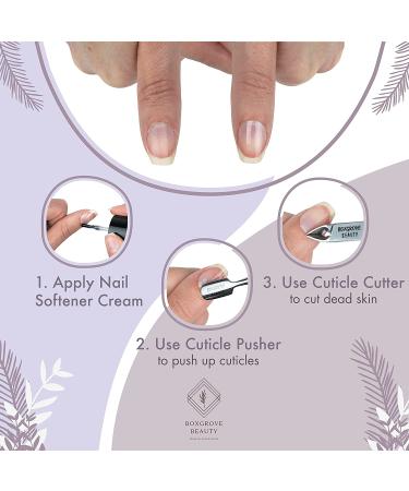 Professional Cuticle Cutter & Pusher Trimmer - Nail Care Tool for Manicure/Pedicure at Home/Spa/Salon (Silver) - Buy Online on GoSupps.com