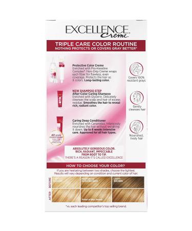 L'Oreal Paris Excellence Creme 8G Medium Golden Blonde Hair Color - Gray Coverage, Triple Care Formula - 1 Count - Buy Online on GoSupps.com