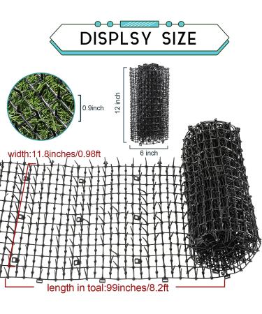 Scat Mat Spikes - 79 x 12 Inch Black | Stop Pets from Digging & Furniture Scratching - Indoor/Outdoor Prickle Strips for Cats & Dogs - Buy Online on GoSupps.com