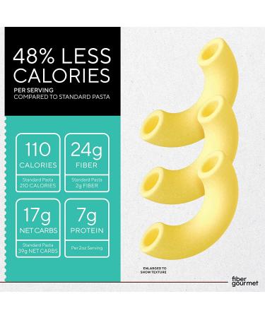 Low Calorie & Fiber-Rich Fiber Gourmet Light Elbow Pasta from Italy - Non-GMO, Kosher, Vegan - 8 Oz (Pack of 2) - Buy Online on GoSupps.com