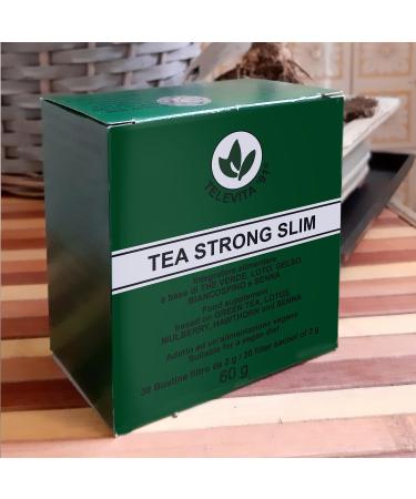 Nat Life TE' VERT FORTE STRONG ANTI-ADIPOSI 30 sachets detoxifying laxative packaging in Italian and English