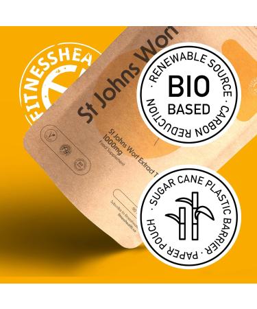 Fitness Health ST Johns Wort 1000MG Tablets | High Strength Supplement | Vegan Tablets & UK Made | High Strength St. John's Wort Supplement | (90 Tablets) 90 Count (Pack of 1) - Buy Online on GoSupps.com