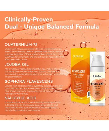 Cystic Hormonal and Severe Acne Treatment Cream - Anti Acne Ingredients, USA Designed, Japan Formulated (100ml/3.38oz) - Buy Online on GoSupps.com
