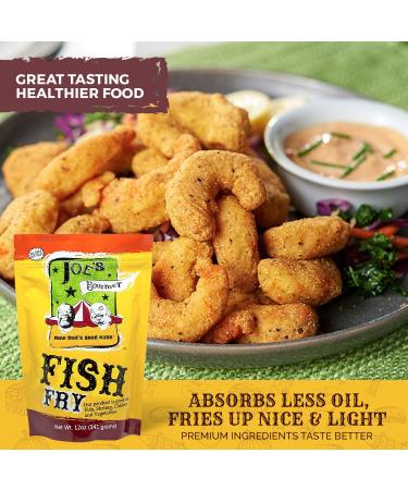 Joe's Gourmet Fish Fry Seafood Breading Mix - As Seen on Shark Tank - Seasoned Coating Mix for Fish, Chicken, Shrimp & Vegetable - Tasty Air Fryer Breading Batter - 12 Oz (Pack of 2) - Buy Online on GoSupps.com