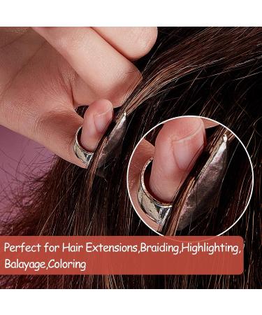 10 PCS Hair Parting Sectioning Tool Rings for Braids & Styling - Silver - Buy Online on GoSupps.com