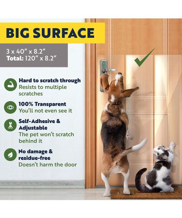 Panther Armor Furniture & Door Protectors from Cats & Dogs Scratching  Vinyl Guards Couch Protector for Cats  Dog Scratch Door Frame Protector  Anti Scratch Training Protection  Clear Shield Cover Door Protector  Dogs & Cats 3-Pack x 40 inch x 8.2 inch - Buy Online on GoSupps.com