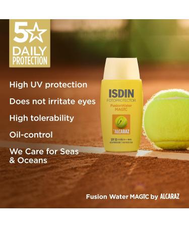 ISDIN Fotoprotector Fusion Water MAGIC by Alcaraz Facial Sunscreen with Ultralight Texture and Watery External Phase with Refreshing Effect 50 ml - Buy Online on GoSupps.com