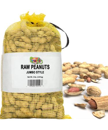 Fruidles Raw Peanuts, Raw Peanuts in Shell, Great for Boiling, Squirrels Feed, Birds Feed and Wildlife, 2 Pound Bag 2 Pounds (Pack of 1)