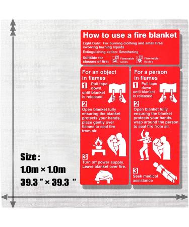Fosneta Fire Blanket 2 Pack 39.3 x 39.3 | Home & Kitchen Car Survival | Flame Retardant Fabric Beige | Emergency Fireproof Blanket for People Safety - Buy Online on GoSupps.com