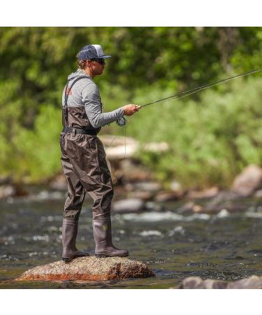 HISEA Men's Chest Waders with Boots - Waterproof Lightweight Fishing Waders - Green, Size 13 - Buy Online on GoSupps.com