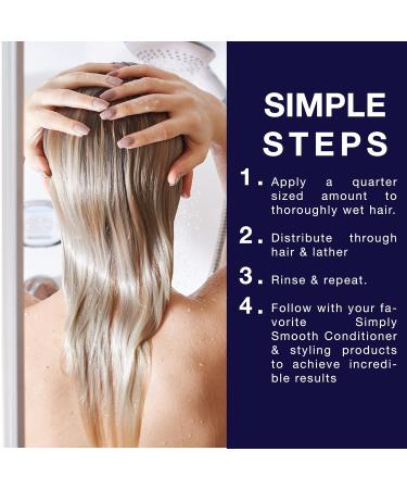 Simply Smooth Xtend Keratin Toning Purple Shampoo - Brighten & Tone Blonde Silver & Gray Hair | Prevent Brassy Tones | 8.5 Oz | International Shipping - Buy Online on GoSupps.com