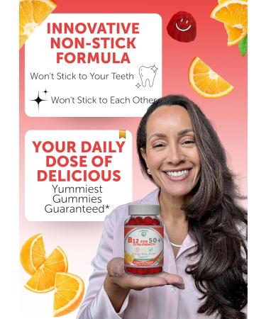 Lunakai USA Made Vitamin B12 & Melatonin 1mg Gummies Bundle for Adults 50+ Supports Energy Mood & Restful Sleep Non-GMO Vegan Delicious Orange & Strawberry Flavors 60ct Each - Buy Online on GoSupps.com