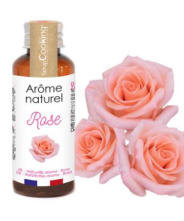 ScrapCooking 4396 Natural Rose Liquid Flavor 40 ml Food Flavoring for Pastry Yogurts Cakes Cheesecakes Biscuits Dessert