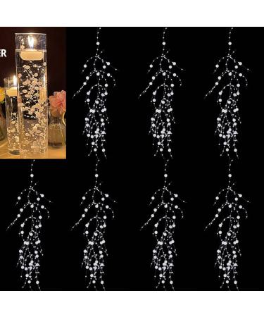 TeaSu 12pcs Pearl String, for Wedding Centerpiece, White Vase Filler and Decor for Floating Candles - Buy Online on GoSupps.com