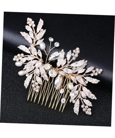 DOITOOL Clear Crystal Hairpin Pearl Tiara Bridal Headpiece Pearl Hair Pin Rhinestone Comb Hair Teasing Comb Wedding Hair Clip Crystal Hair Comb Gold Tiara Combs Bride Rhinestones Headgear - Buy Online on GoSupps.com