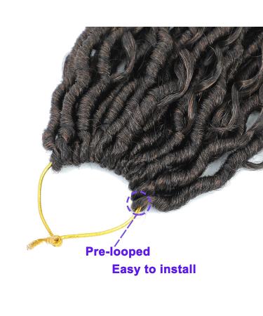 Goddess Locs Crochet Hair 18 | 6 Packs Curly Faux Locs Braids | Boho Style Hair Extensions | T1B/30 18 (Pack of 6) - Buy Online on GoSupps.com