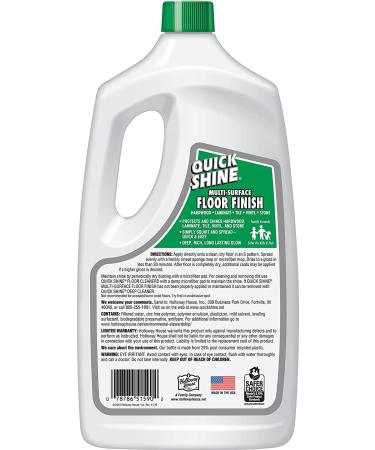 Quick Shine Multi Surface Floor Finish 64oz | Cleaner & Polish for Hardwood, Laminate, Luxury Vinyl, Tile & Stone | Safer Choice | Clean Shine Technology | 64 Ounce Bottle - Buy Online on GoSupps.com