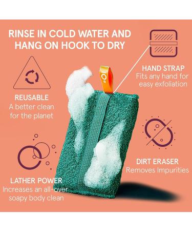 Cleanlogic Bath and Body Exfoliating Body Scrubber - Large Exfoliator Tool for Smooth, Soft Skin - Daily Skincare Routine - 3 Count Value Pack - Buy Online on GoSupps.com