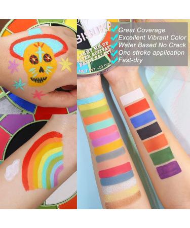 BOBISUKA Face Body Paint Palette - 25 Colors Water Activated Painting Kit for Halloween Party & Cosplay Makeup - Buy Online on GoSupps.com
