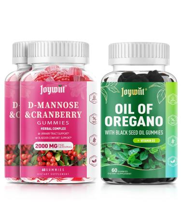 Joywiit D-Mannose Gummies 2000mg & Oregano Oil Gummies 300mg