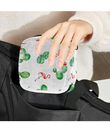 Flamingo Period Bag Large Storage Pouch for Menstrual Cup & Sanitary Napkins - Girls/Women Organizer, Multicoloured - Buy Online on GoSupps.com