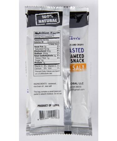 Kim's Roasted Seaweed (Nori) Sea Salt Snacks - 16 Pack | USA Version - Buy Online on GoSupps.com