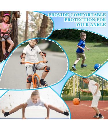 Prasacco Kids Ankle Brace Set - 6 Pieces/3 Pairs Elastic Compression Support Sleeves for Jogging Running & Sports - Black - Buy Online on GoSupps.com