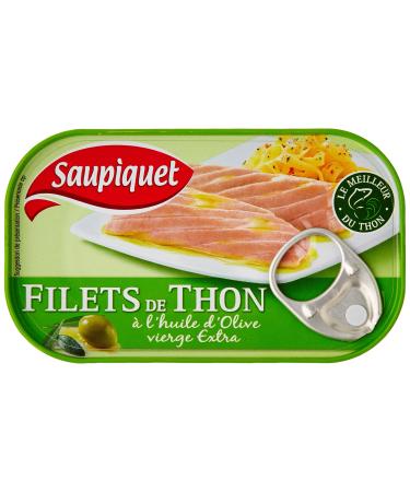 Saupiquet Tuna fillets in extra virgin olive oil - 81g net drained can