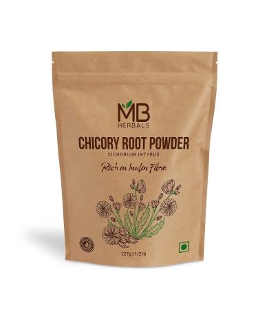 MB Herbals Instant Chicory Root Powder 227 Gram (0.5 lb / 8 oz) | Roasted & Granulated | Gluten Free | Rich Source of Inulin Fiber