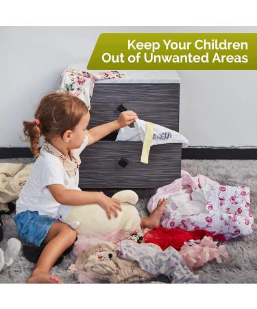 Child Safety Strap Locks (10 Pack) - Secure Cabinets, Drawers, Toilet, Fridge & More - Easy Installation, No Drilling - 3M Adhesive Pads - White/Gray - Buy Online on GoSupps.com