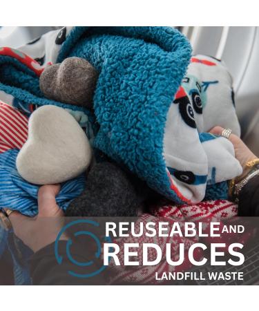 Big Heart Reusable Handmade Wool Dryer Balls for Laundry 3-Pack XL Wool Balls Replaces Dryer Sheets and Shorten Drying Time. - Buy Online on GoSupps.com