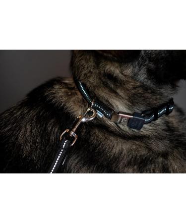 Rubberized Black Dog Leash Without Hand Loop - 100 cm (1m) | Durable & Stylish | International Shipping Available - Buy Online on GoSupps.com