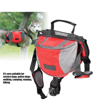 VINGVO Hound Dog Saddle Backpack Nylon Material Wide Reflective Strip Wear Well Adjustable Dog Saddle Bag for Small Dogs for Medium Dogs for Large Dogs(red M) - Buy Online on GoSupps.com