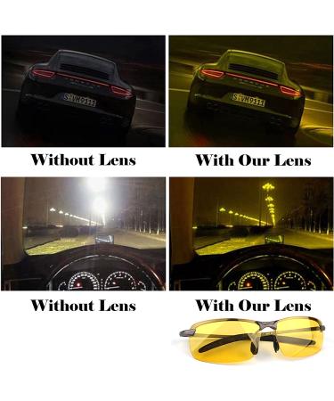 Vison Master HD Night Driving Glasses for Men - Polarized Risk-Reducing Anti-Glare Glasses with UV400 Lens and Sport Frame - Buy Online on GoSupps.com