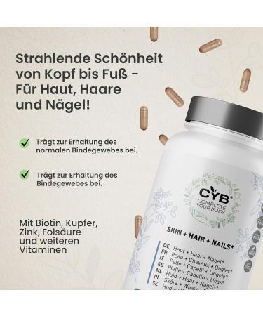 Buy Skin Hair Nails Capsules - Hair Vitamins (120 Vegan Capsules) | Biotin & Laboratory Tested for Healthy Hair Skin & Nails | 4-Month Supply - Buy Online on GoSupps.com