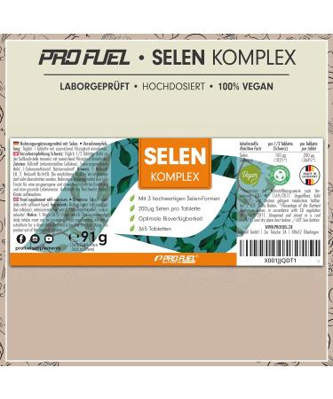 Buy Selen High Dose 200 g Selenium Tablets - 100% Vegan 3 Quality Sources No Additives - 2x365 Tablets for Optimal Health - Buy Online on GoSupps.com