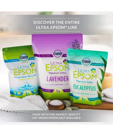 SaltWorks Ultra Epsom Lavender Scented Bath Salt - 2lb Bag - Buy Online on GoSupps.com