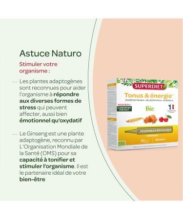 SUPERDIET - GINSENG ROYAL JELLE ACEROLA- Tonic Booster Immune Defenses Vitality-Nomadic Format - 20 Single Doses of 15 ml - Buy Online on GoSupps.com