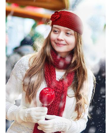 Winter Chunky Knit Headbands Set - 4 Braided Ear Warmers for Women and Girls (Color 7) - Buy Online on GoSupps.com