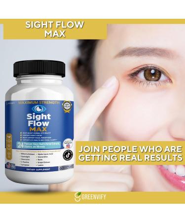 GREENVIFY Sight Flow Max Eye Health Supplement 24 Premium Vision Herbal Extracts Vitamins and Minerals 60 Capsules (3) - Buy Online on GoSupps.com