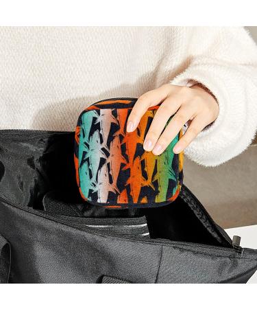 Shark Print Sanitary Napkin Storage Bag | Menstrual Cup Holder | Nursing Pad Organizer - Color 4 - Buy Online on GoSupps.com