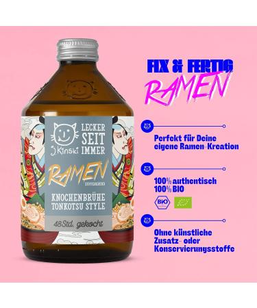 Organic Tonkotsu Bone Broth 6 x 525ml | Natural Protein Collagen | Low Carb Ramen Broth | International Shipping Available - Buy Online on GoSupps.com