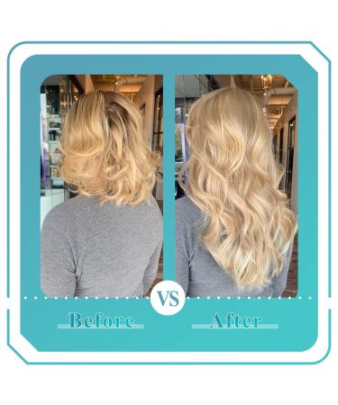 Buy FSHINE Tape-In Hair Extensions - 30cm Gold Blonde & Light Blonde Highlights | Real Hair 20 Pieces Invisible #16P22 - Buy Online on GoSupps.com