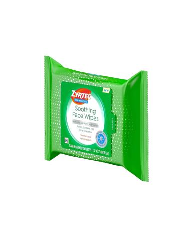 Zyrtec Soothing Non-Medicated Micellar Water Face Wipes - Pack of 2 (25 ct) | Gentle Cleansing for All Skin Types - International Shipping Available - Buy Online on GoSupps.com