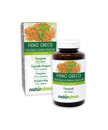 Fenugreek Trigonella (Trigonella foenum-graecum) Naturalma Seeds - 150 g - 300 Tablets - Food Supplement - Natural and Vegan